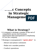 CH 1 - Basic Concepts in Strategic Management