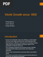 World Growth Since 1800: Presented by Anam Sohail Rubail Shahid