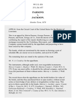 Parsons v. Jackson, 99 U.S. 434 (1879)