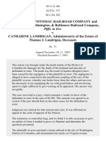 Baltimore & Potomac R. Co. v. Landrigan, 191 U.S. 461 (1903)