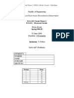 EENG 223 Final Exam S08-09 Soln