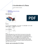 Velocity and Acceleration of A Piston