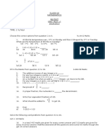 Class Vii Mathematics Re-Test Unit Test - I 2016-2017 Maximum Marks: 50 TIME: 1 Hour