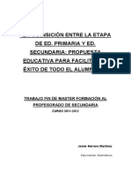 Javier Herrero Martínez Transicion Entre Primaria A Secundaria