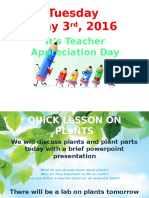 Tuesday May 3, 2016: It's Teacher Appreciation Day