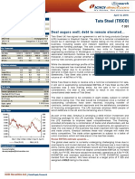 Tata Steel (TISCO) : Deal Augurs Well Debt To Remain Elevated..