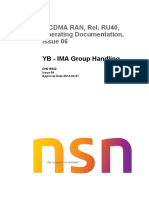 WCDMA RAN, Rel. RU40, Operating Documentation, Issue 06: YB - IMA Group Handling