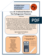 Unit 6 Irrational Numbers and Pythagorean Theorem Newsletter