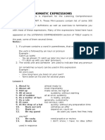 Idiomatic Expressions