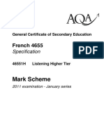 Aqa Listening January 2011 H Answers