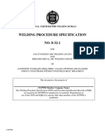 Welding Procedure Specification NO. 8-32-1: National Certified Pipe Welding Bureau