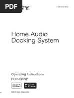 Home Audio Docking System: Operating Instructions RDH-SK8iP