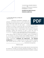 Demanda Incidental de Reducción de Pensión Alimenticia.