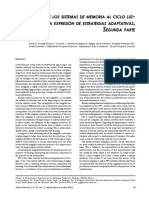 Ependencia DE LOS Sistemas DE Memoria AL Ciclo LUZ Oscuridad EN LA Expresión DE Estrategias Adaptativas Egunda Parte