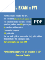 Final Exam Fyi