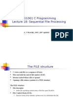 CS1061 C Programming Lecture 18: Sequential File Processing: A. O'Riordan, 2004, 2007 Updated