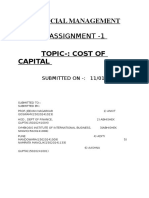 SG 01 FM Cost of Capital