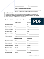 To Come Verb Conjugation Worksheet