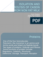 Isolation and Hydrolysis of Casein From Non Fat