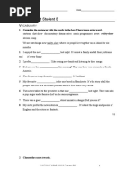 Module 8 Test Student B: 1 Complete The Sentences With The Words in The Box. There Is One Extra Word