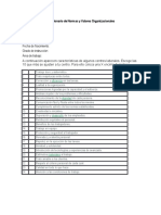 Cuestionario de Normas y Valores Organizacionales