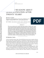 Geddes, Barbara (1999) - "What Do We Know About Democratization After Twenty Years"