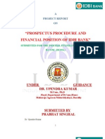 Prospectus Procedure and Financial Position of Idbi Bank