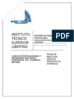 Modelo de Informe Practicas Pre Profesionales Vinculación Con La Sociedad