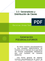 3.3 Generadores y Distribución de Claves