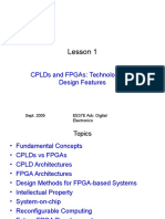 Lesson 1: Cplds and Fpgas: Technology and Design Features