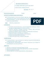 Secuencia Didáctica #1 Matematica de 2º Grado