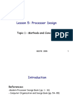 Lesson 5: Processor Design: Topic 1 - Methods and Concepts