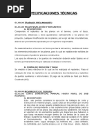 Especificaciones Tecnicas Losa Deportiva Y GRADERIAS