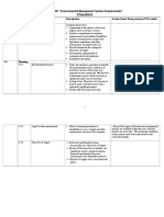 Checklist: Element No. Elements Description Action Items From Previous ISO Audits