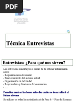 Tecnica de Entrevistas