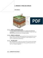 Origen y Tipos de Suelos