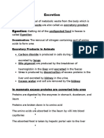 Excretion and Kidney IGCSE Notes 2016