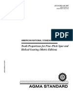 AGMA 1103-H07 Tooth Proportions For Fine - Pitch Spur and Helical Gearing (Metric Edition)