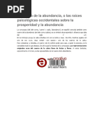 El Cuerno de La Abundancia, o Las Raíces Psicológicas Occidentales Sobre La Prosperidad y La Abundancia