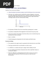 Definite Time Overcurrent Relays