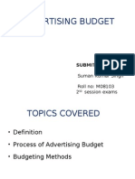 Advertising Budget: Submitted By