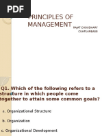 Principles of Management MCQ