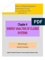 Thermodynamics I: Energy Analysis of Closed Systems