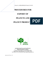 Procedure For Exports of Peanuts