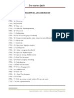 Microsoft Word Keyboard Shortcuts