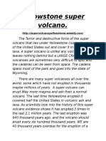 Yellowstone Super Volcano