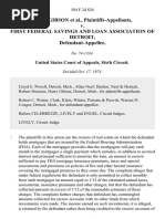 Harry Gibson v. First Federal Savings and Loan Association of Detroit, 504 F.2d 826, 1st Cir. (1974)