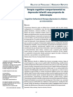 Terapia Cognitivo-Comportamental Na Depressão Infantil: Uma Proposta de Intervenção