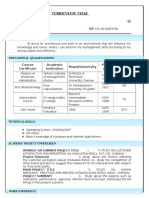 Curriculum Vitae: Shaik Mobinsha