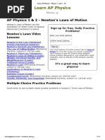 Learn AP Physics - Physics 1 and 2 - Newton's Laws of Motion